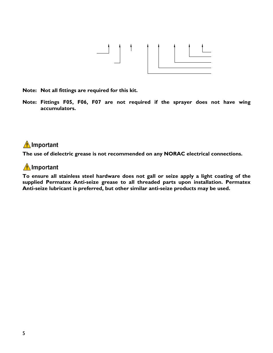 6 m b - 6 m or x 90, Fitting name example | NORAC UC4+BC+NT3 User Manual | Page 8 / 36