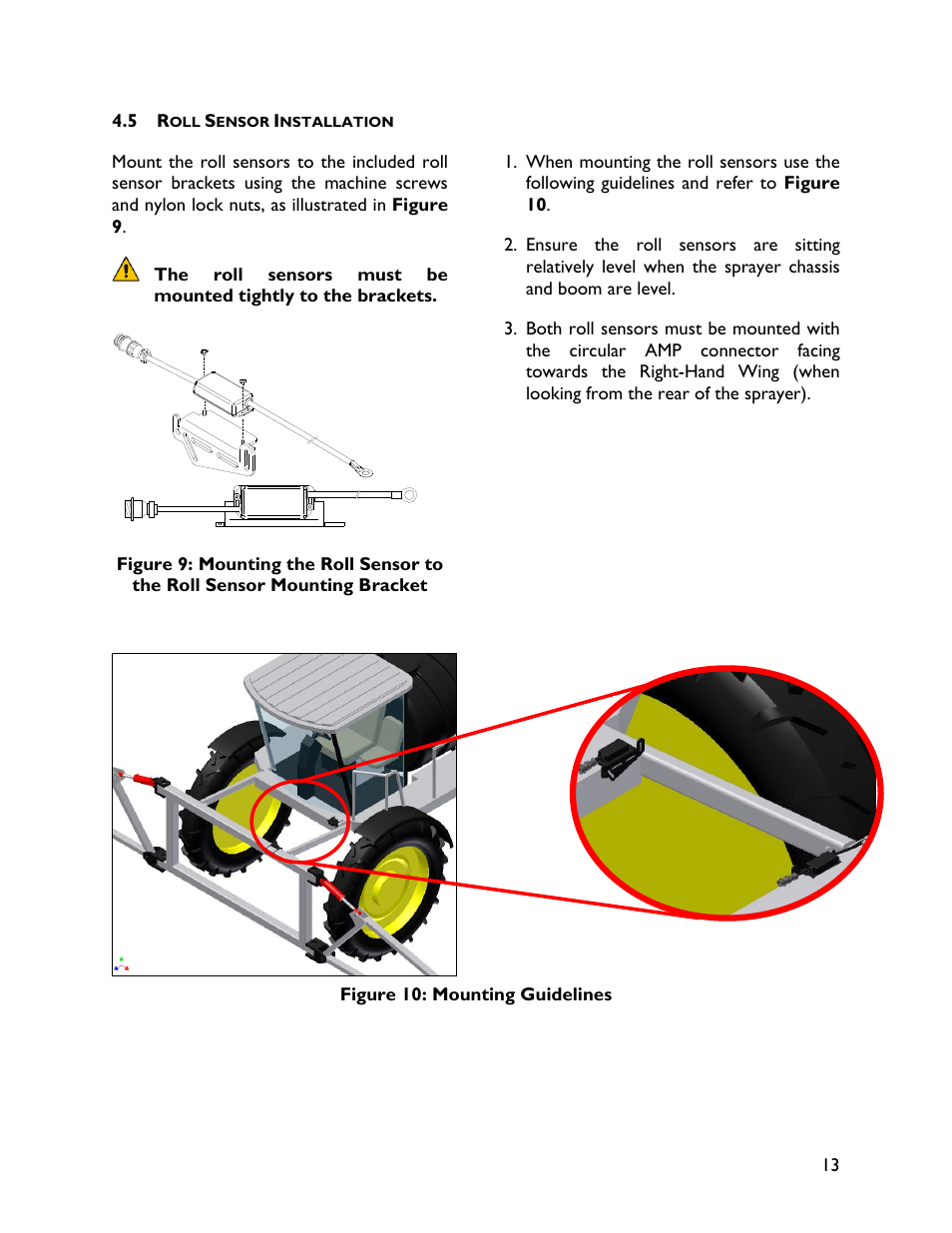 5 roll sensor installation | NORAC UC4+BC+NT4 User Manual | Page 17 / 37