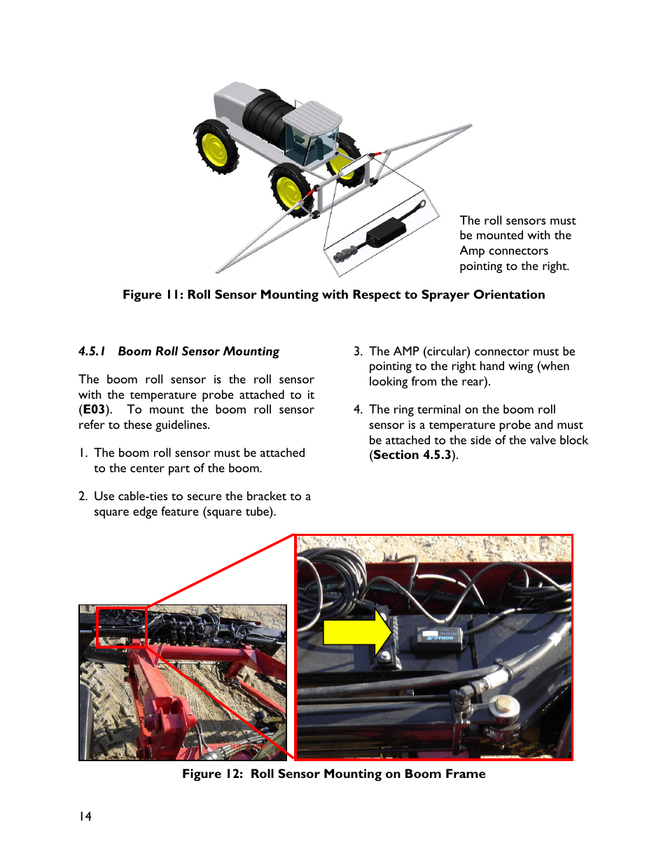 1 boom roll sensor mounting | NORAC UC4+BC+NT4 User Manual | Page 18 / 37