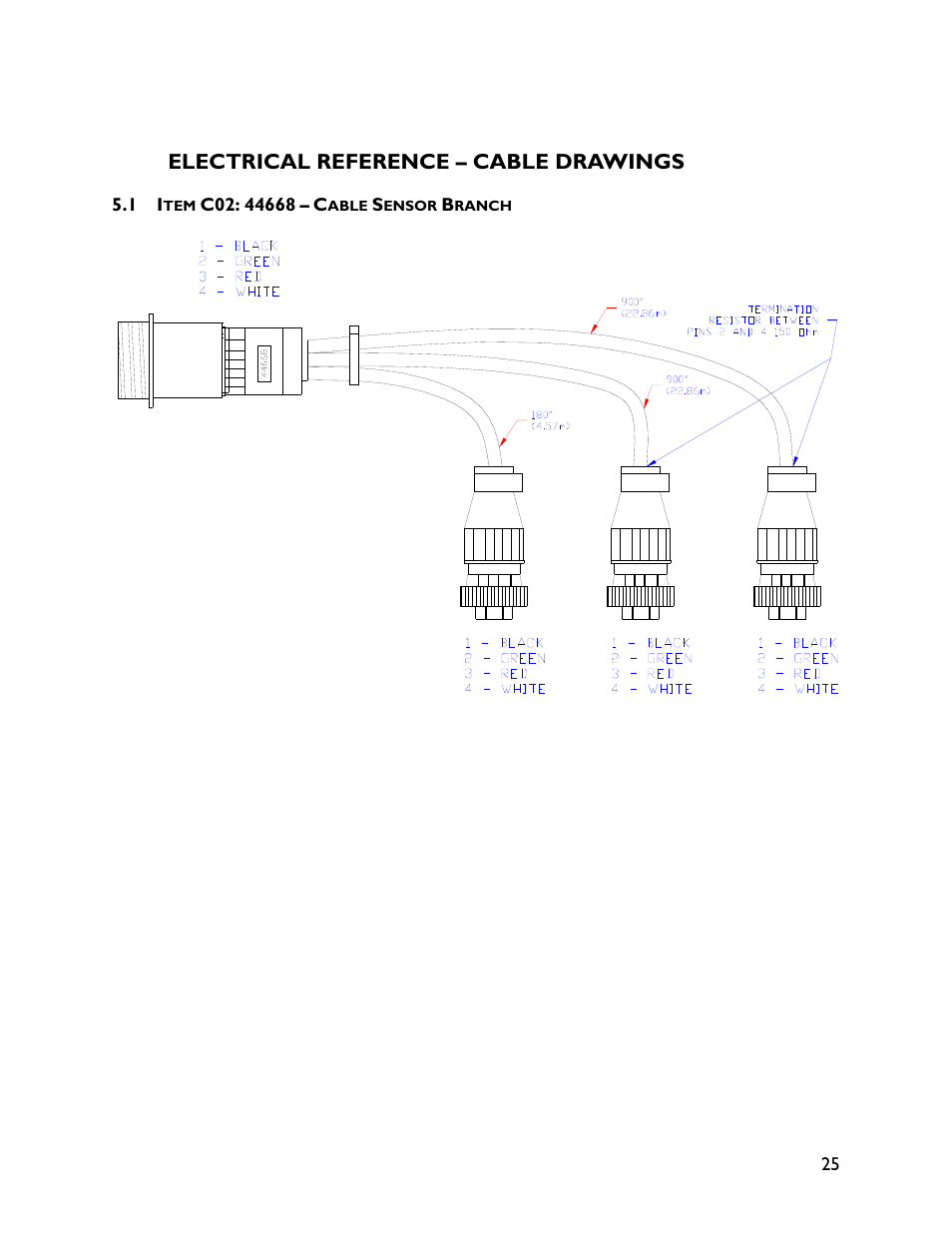 5 electrical reference – cable drawings, 1 item c02: 44668 | NORAC UC4+BC+NT4 User Manual | Page 29 / 37