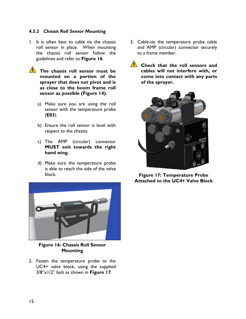 2 chassis roll sensor mounting | NORAC UC4+BC+RB1 User Manual | Page 18 / 32