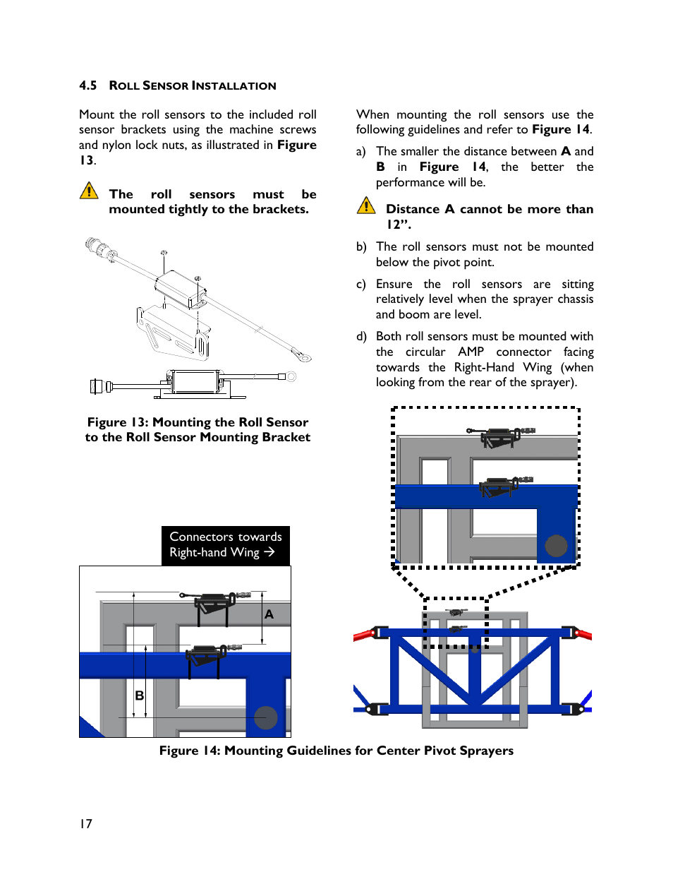 5 roll sensor installation | NORAC UC4+BC+RG6 User Manual | Page 20 / 39