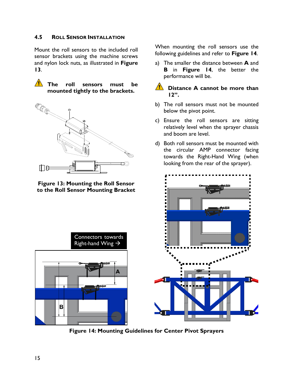 5 roll sensor installation | NORAC UC4+BC+RG4 User Manual | Page 18 / 40