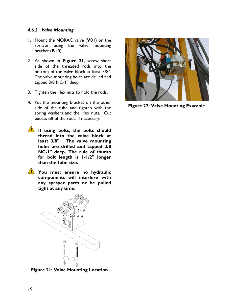 2 valve mounting | NORAC UC4+BC+RG4 User Manual | Page 22 / 40