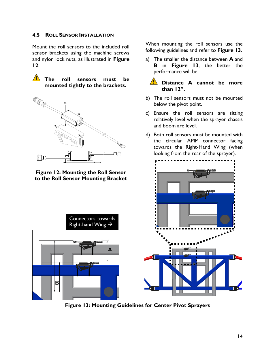 5 roll sensor installation | NORAC UC4+BC+RG7 User Manual | Page 17 / 35