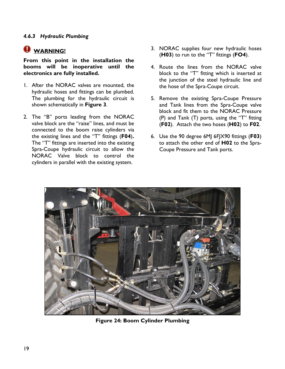 3 hydraulic plumbing | NORAC UC4+BC+SC1 User Manual | Page 22 / 35