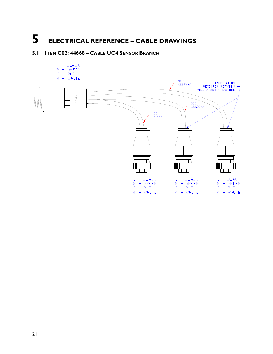 5 electrical reference – cable drawings, 1 item c02: 44668 | NORAC UC4+BC+SC4 User Manual | Page 24 / 27