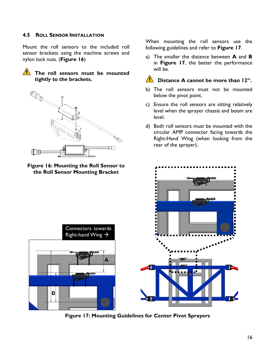 5 roll sensor installation | NORAC UC4+BC+TA1 User Manual | Page 19 / 37