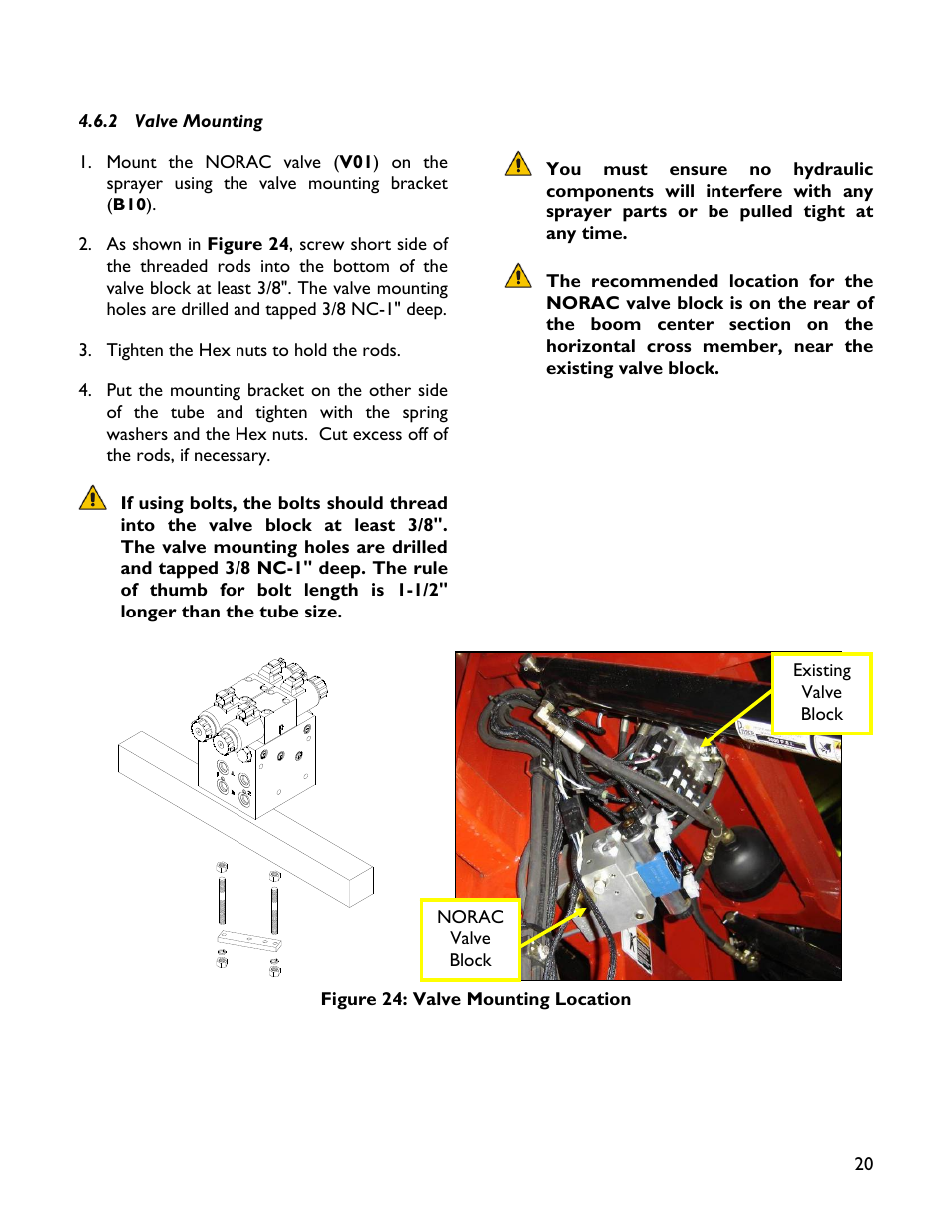 2 valve mounting | NORAC UC4+BC+TA1 User Manual | Page 23 / 37