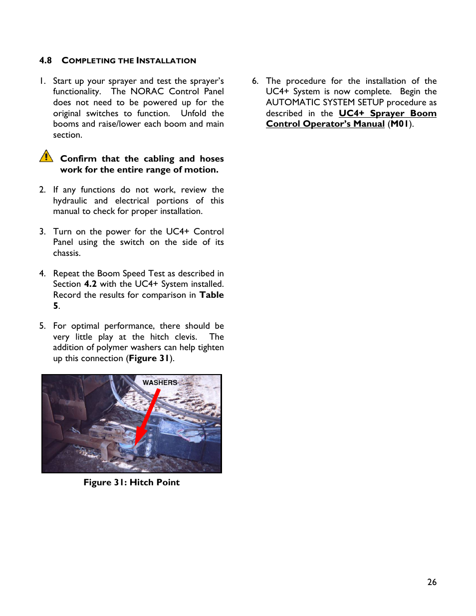 8 completing the installation | NORAC UC4+BC+TA1 User Manual | Page 29 / 37