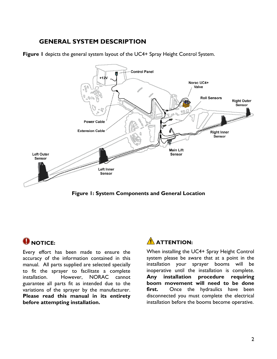 2 general system description | NORAC UC4+BC+TA1 User Manual | Page 5 / 37
