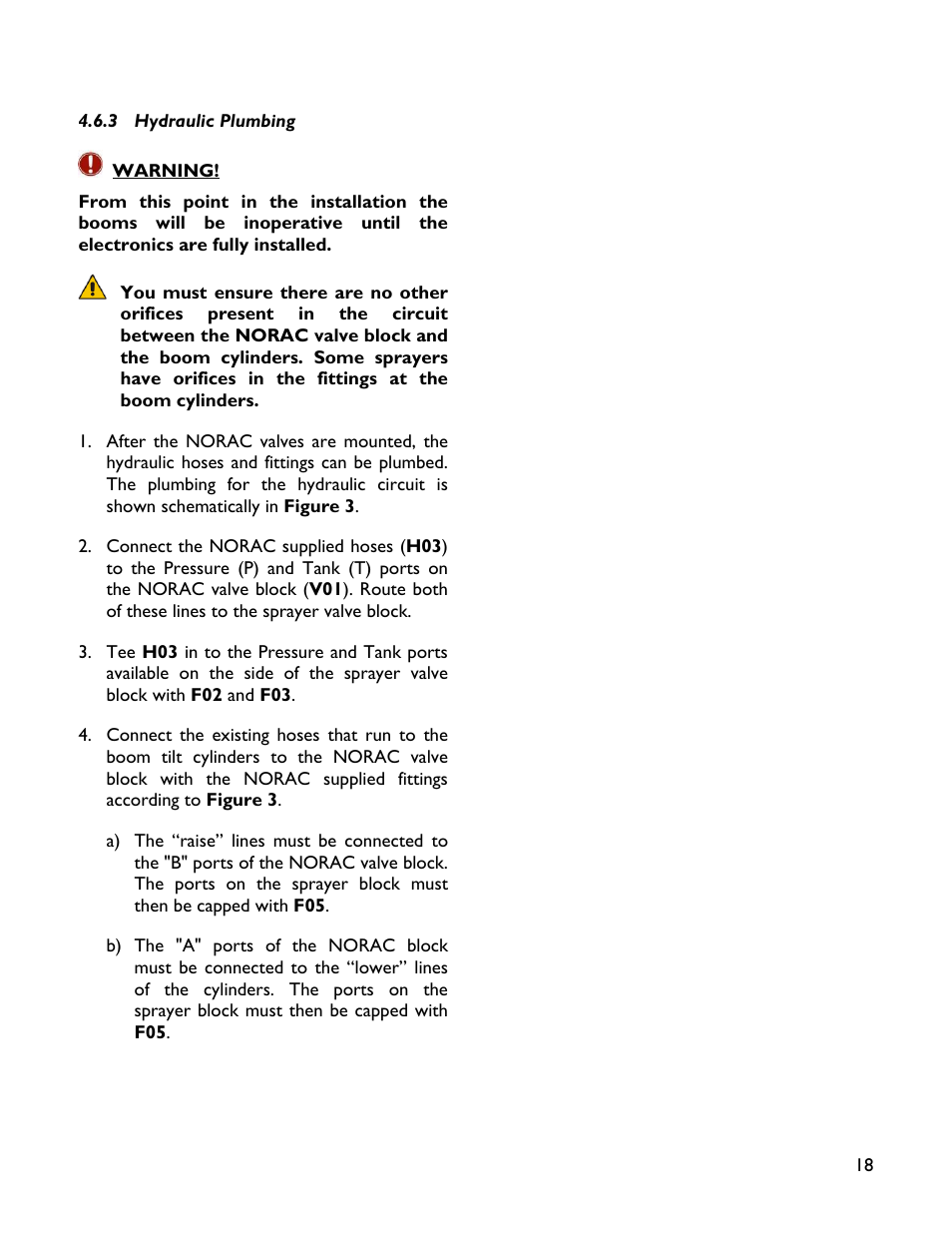 3 hydraulic plumbing | NORAC UC4+BC+WR2 User Manual | Page 21 / 31