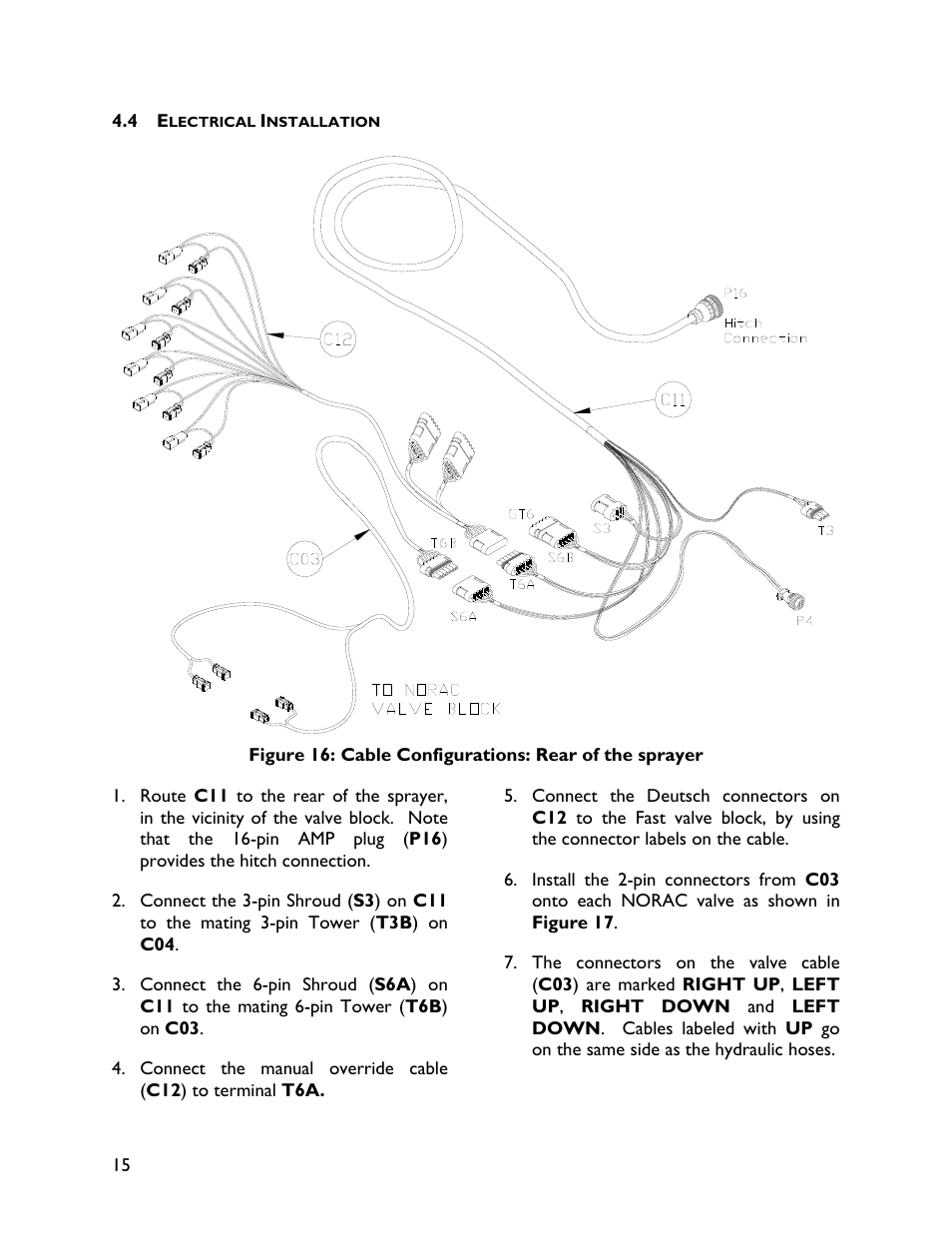 4 electrical installation | NORAC UC4+BC+FT2 User Manual | Page 18 / 28