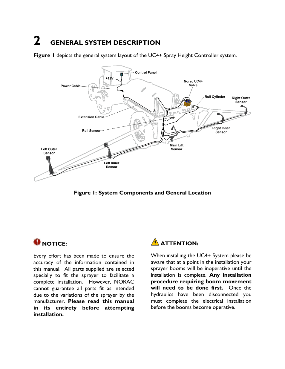 2 general system description | NORAC UC4+BC+FT2A User Manual | Page 5 / 29