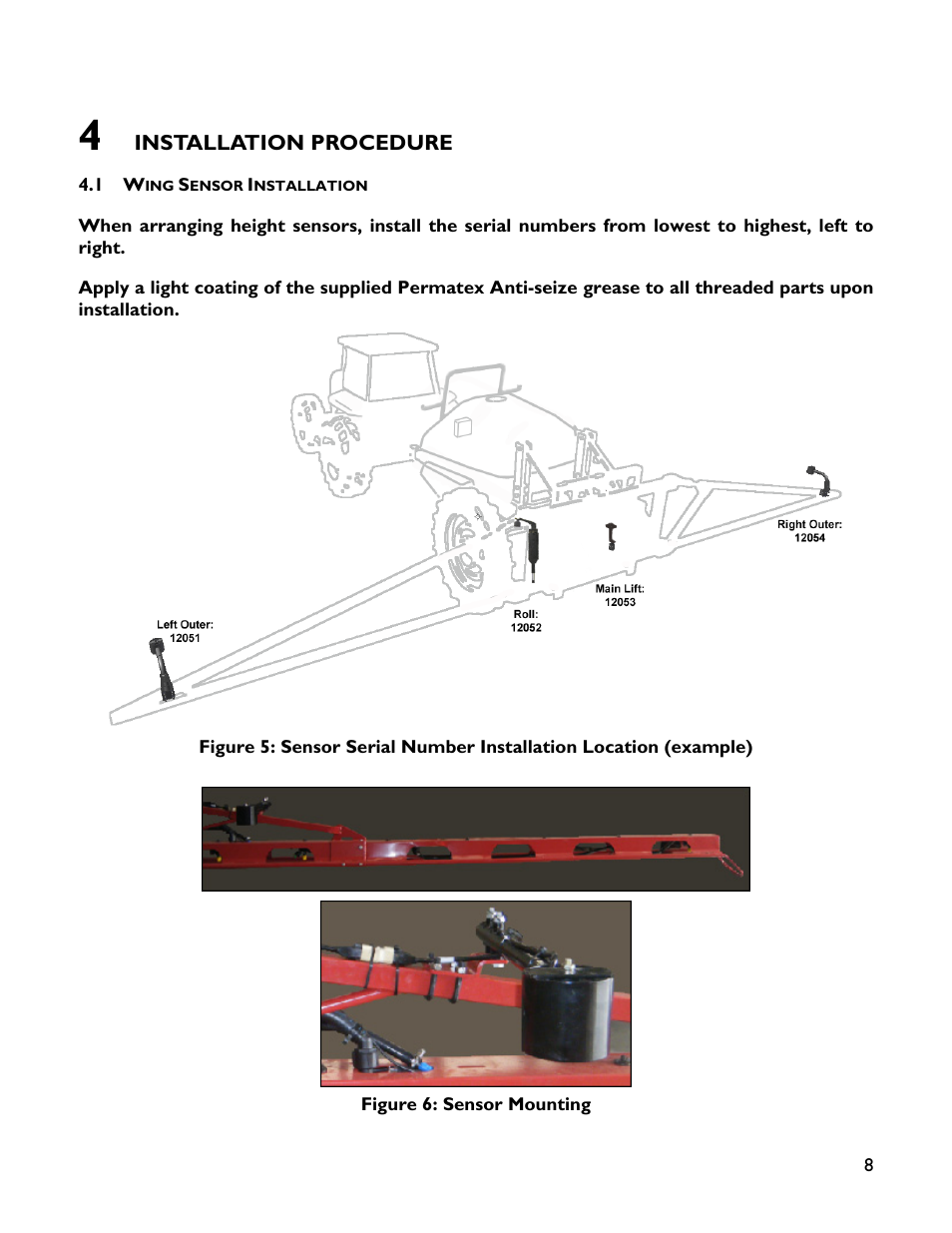 4 installation procedure, 1 wing sensor installation | NORAC UC4+BC+HD8A User Manual | Page 11 / 34