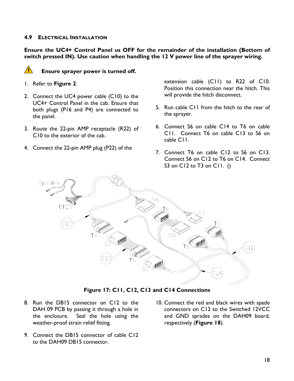 9 electrical installation | NORAC UC4+BC+HD8A User Manual | Page 21 / 34