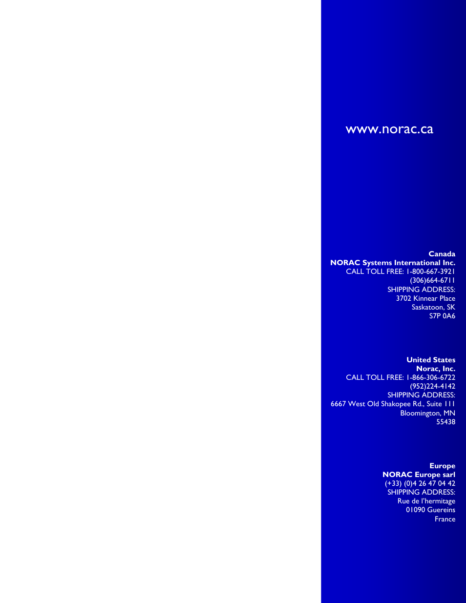 NORAC UC4+BC+HD8A User Manual | Page 34 / 34