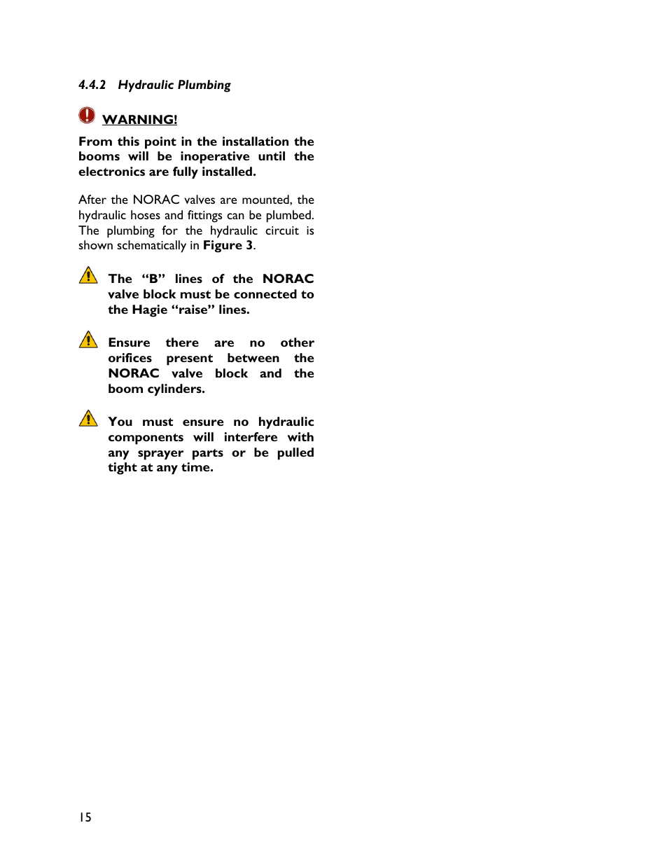 2 hydraulic plumbing | NORAC UC4+BC+HG1 User Manual | Page 18 / 27