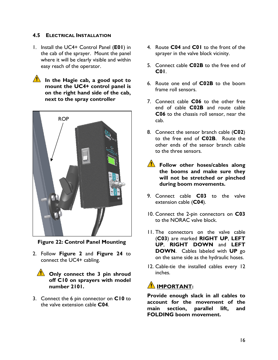 5 electrical installation | NORAC UC4+BC+HG1 User Manual | Page 19 / 27