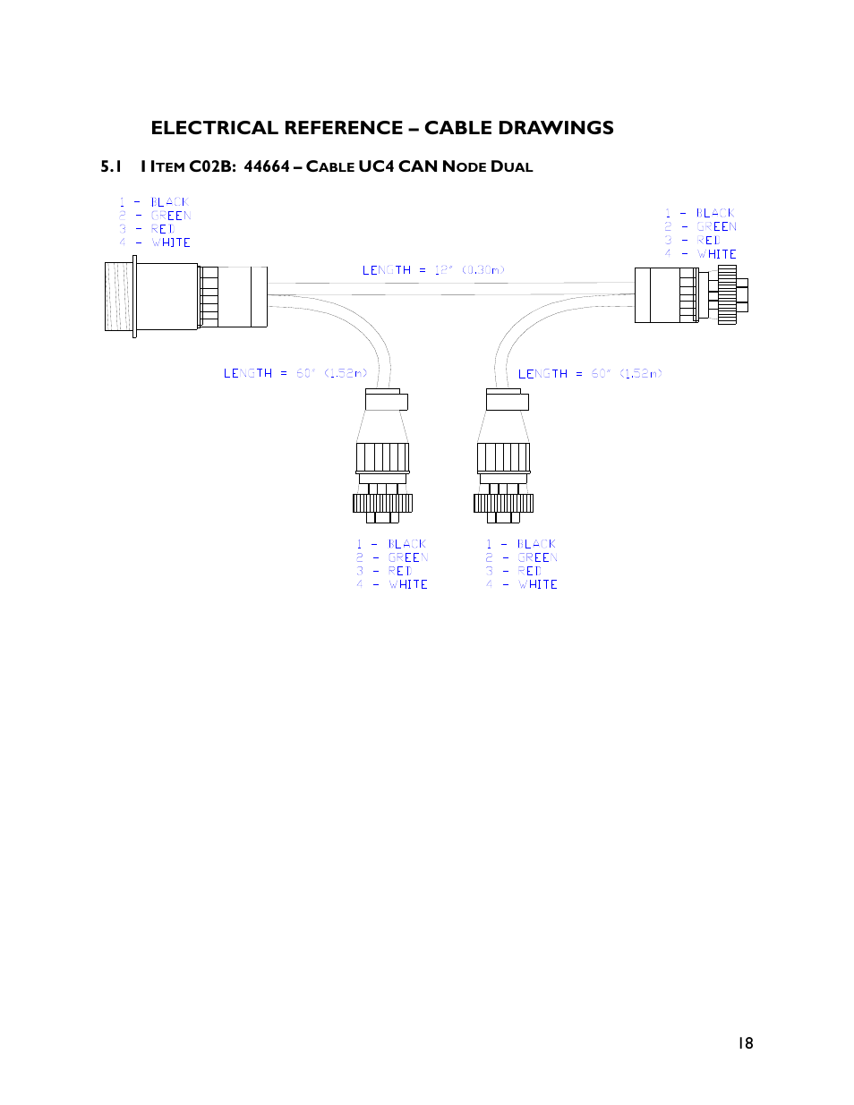 5 electrical reference – cable drawings, 1 i item c02b: 44664 | NORAC UC4+BC+HG3 User Manual | Page 21 / 24