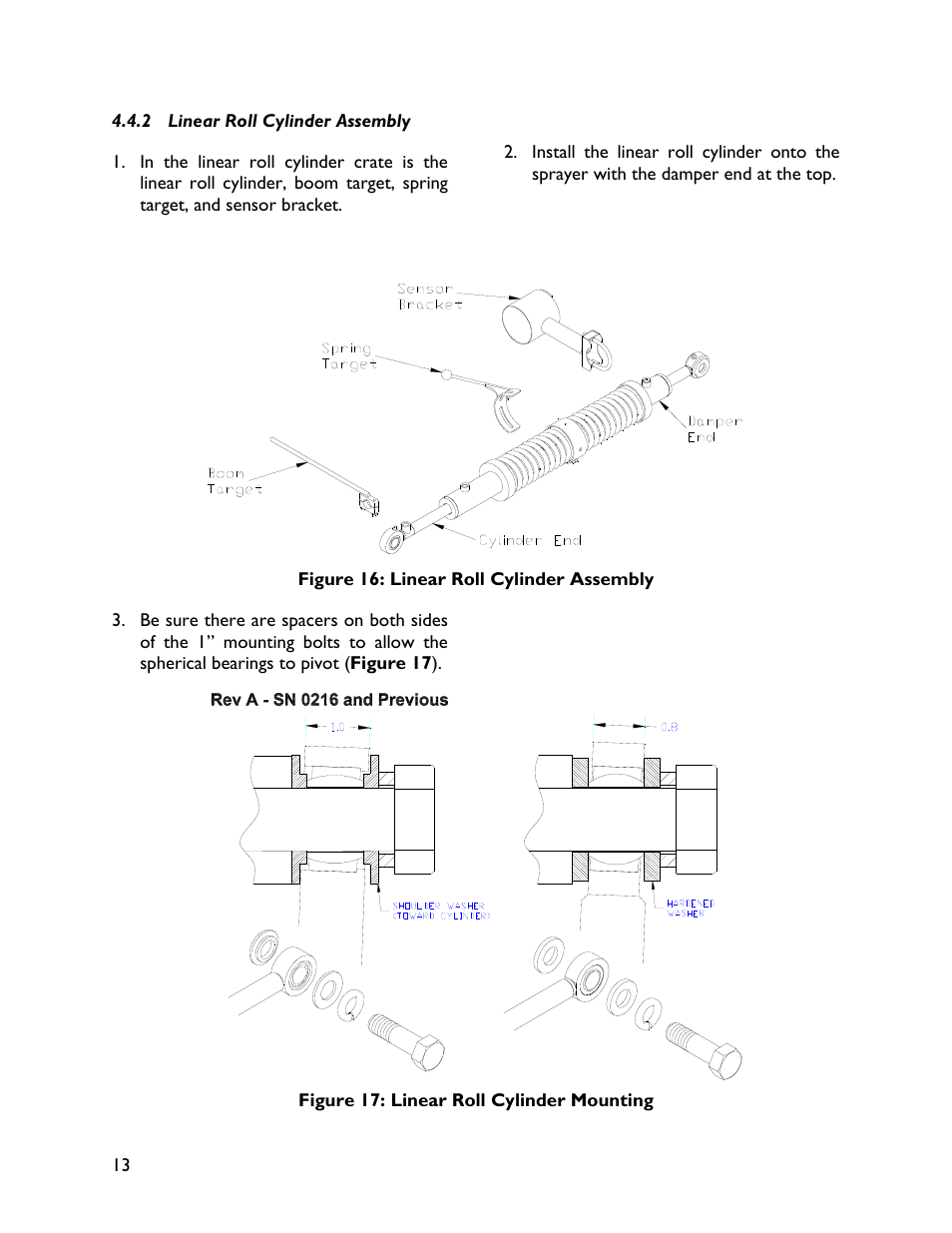 2 linear roll cylinder assembly | NORAC UC4+BC+HG4 User Manual | Page 16 / 22