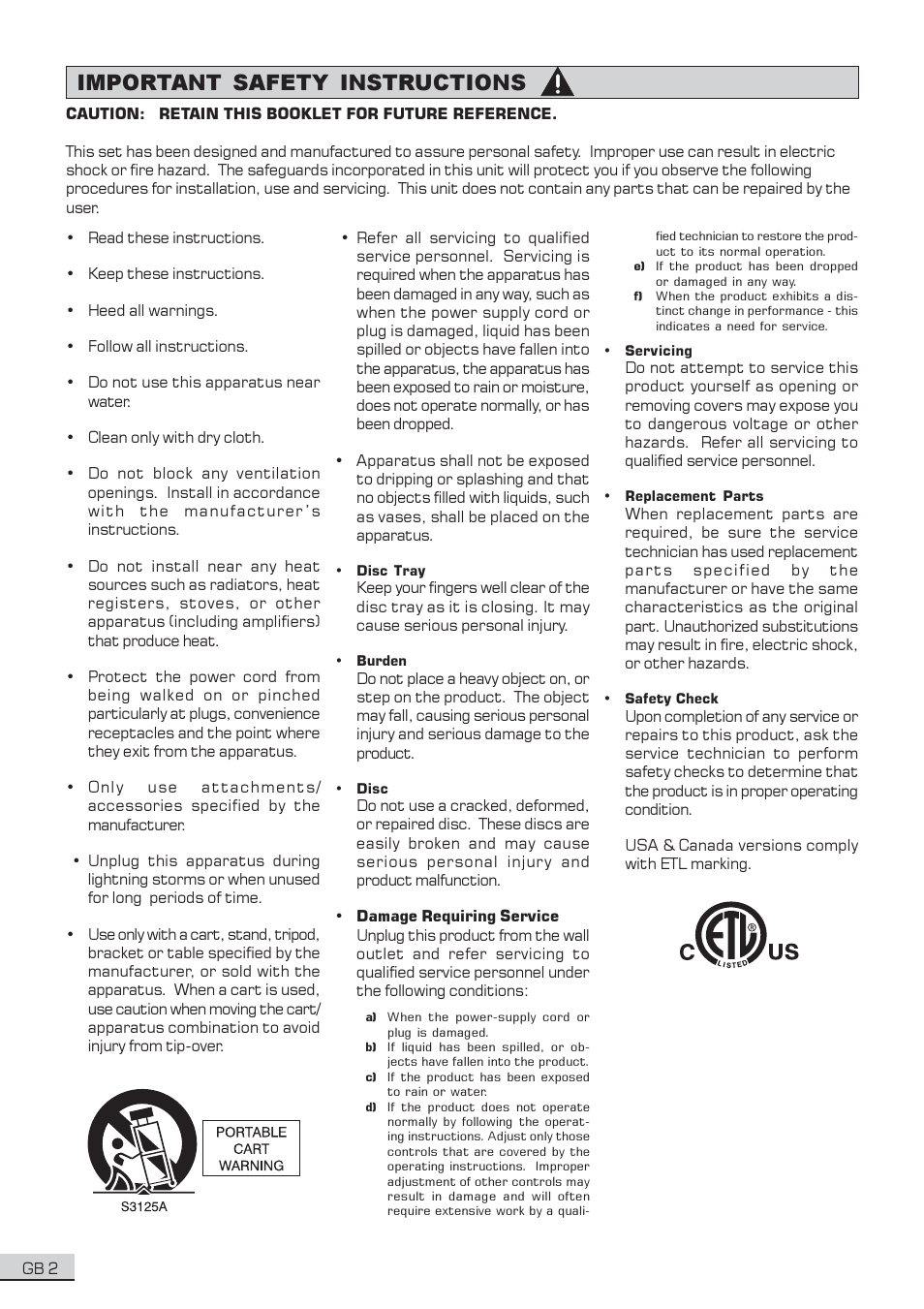 Important safety instructions | Centrios 1611304 User Manual | Page 3 / 32