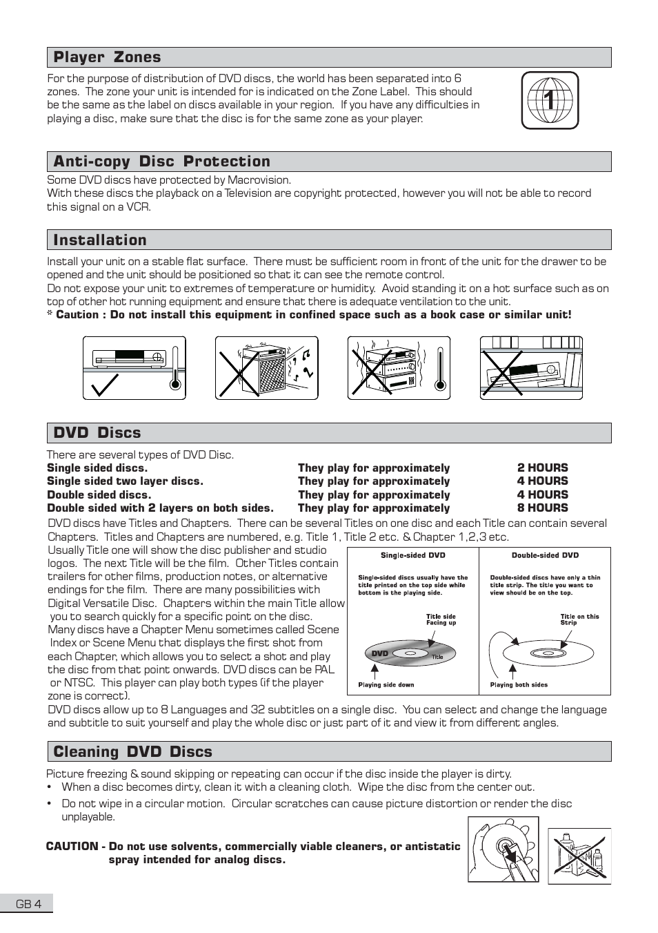 Cleaning dvd discs | Centrios 1611304 User Manual | Page 5 / 32