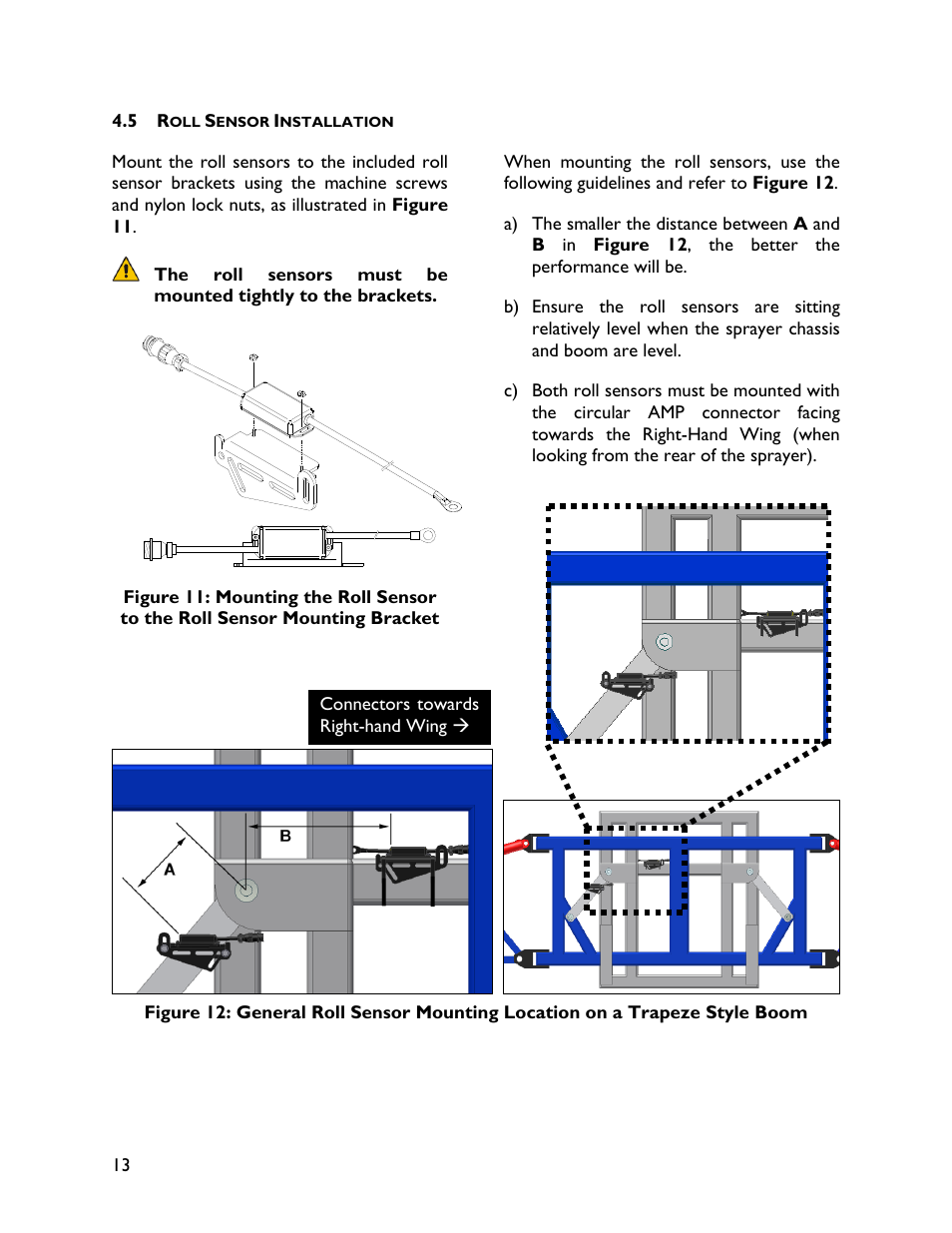 5 roll sensor installation | NORAC UC4+BC+SM2 User Manual | Page 16 / 35