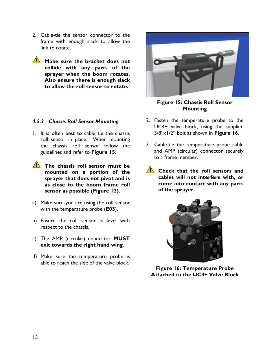 2 chassis roll sensor mounting | NORAC UC4+BC+SM2 User Manual | Page 18 / 35