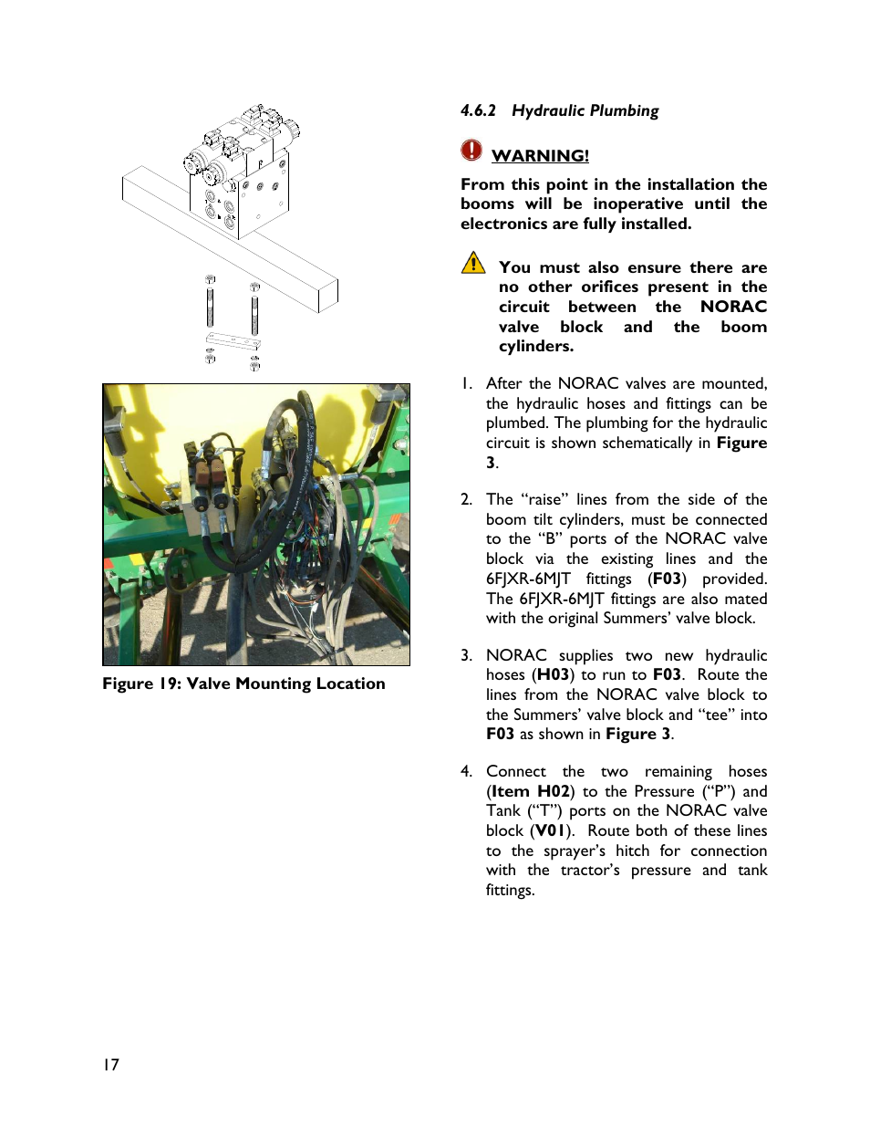 2 hydraulic plumbing | NORAC UC4+BC+SM2 User Manual | Page 20 / 35