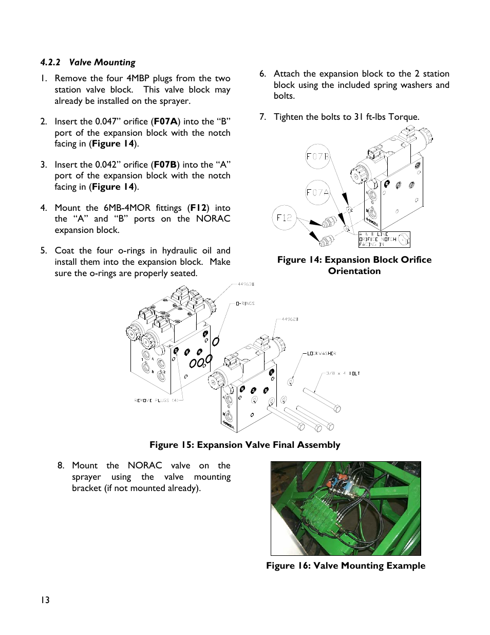 2 valve mounting | NORAC 4467BC+4B User Manual | Page 16 / 27