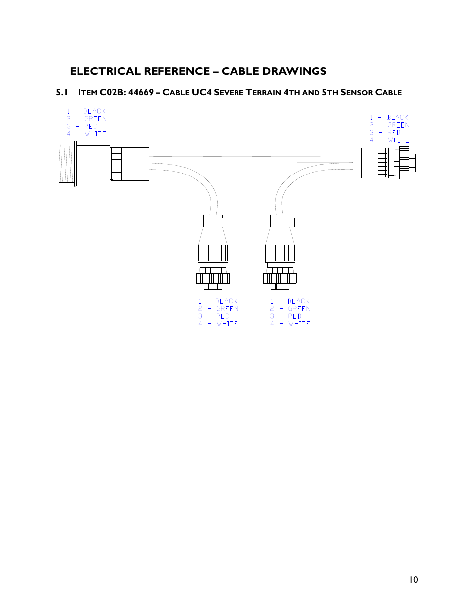 5 electrical reference – cable drawings, 1 item c02b: 44669, Electrical reference – cable drawings | NORAC 4465BC+HG User Manual | Page 13 / 14