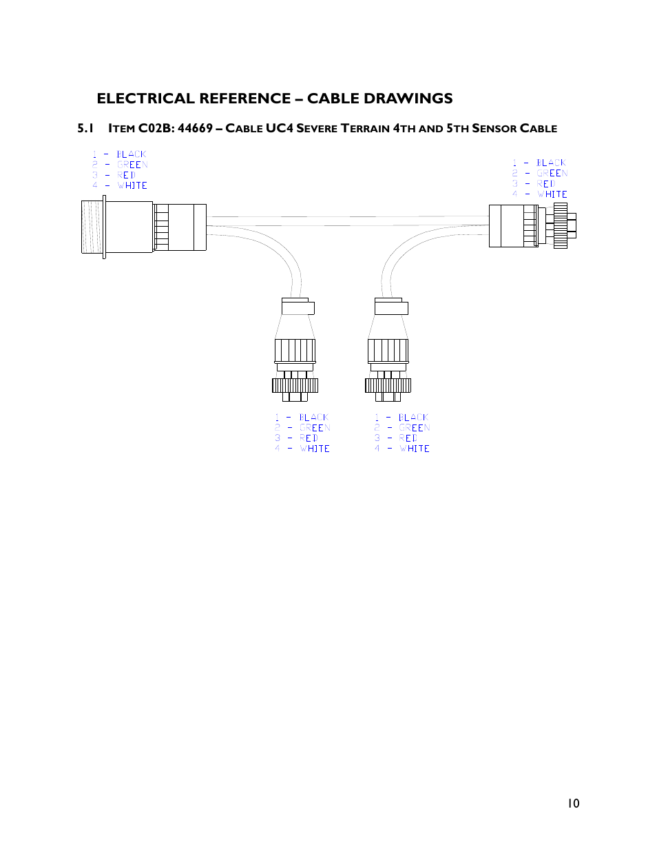 5 electrical reference – cable drawings, 1 item c02b: 44669, Electrical reference – cable drawings | NORAC 4465BC+JD User Manual | Page 13 / 14