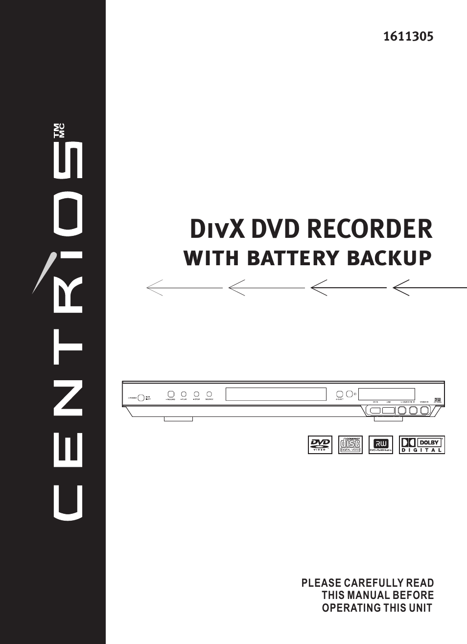 Centrios 1611305 User Manual | 33 pages