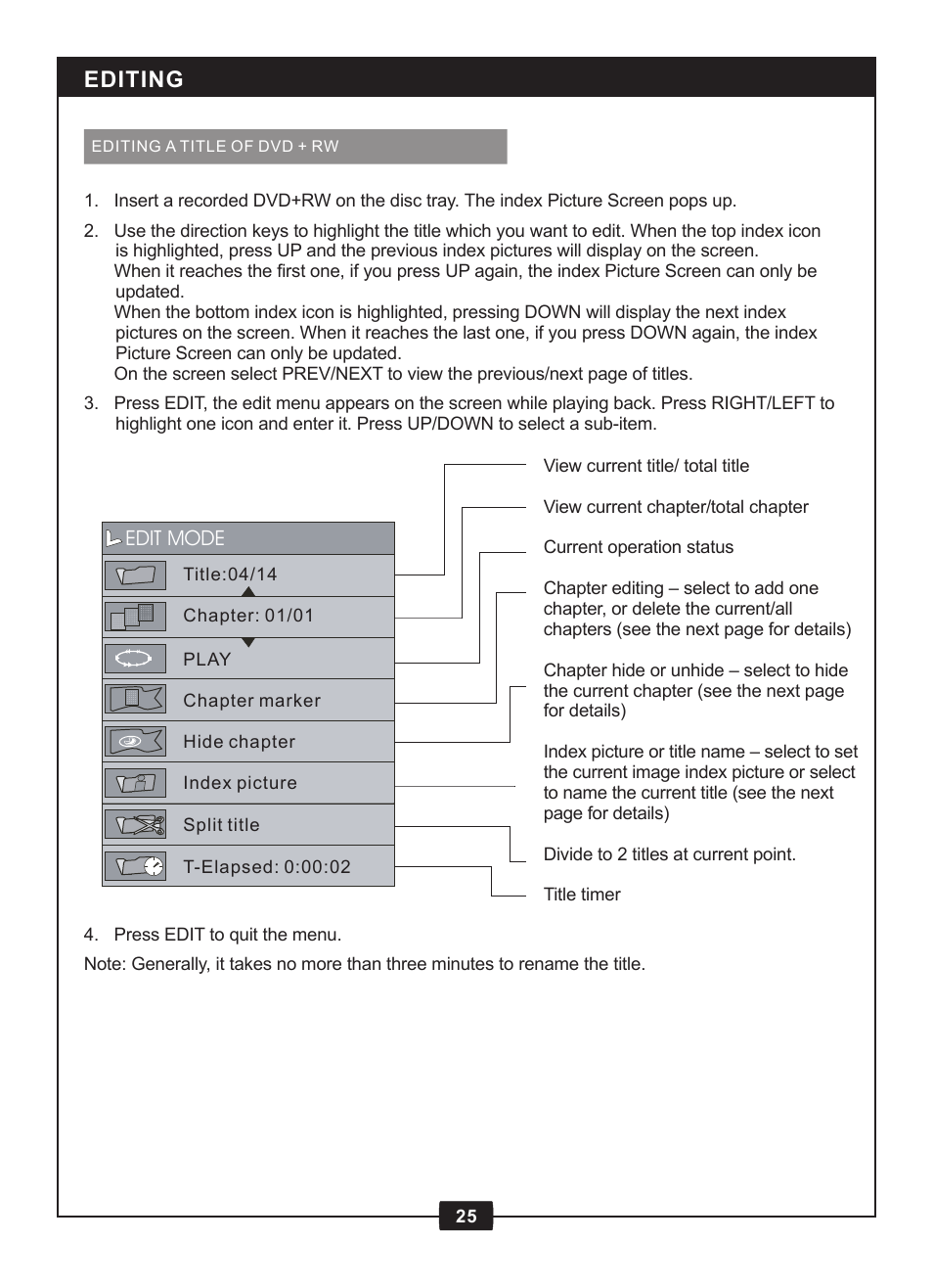 Editing | Centrios 1611305 User Manual | Page 27 / 33