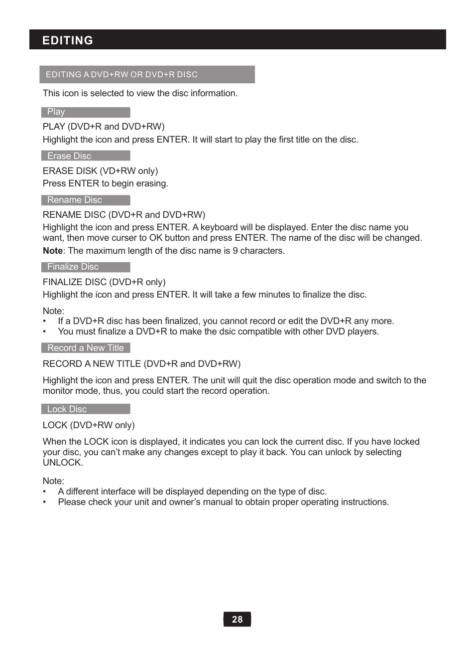 Editing | Centrios 1611305 User Manual | Page 30 / 33
