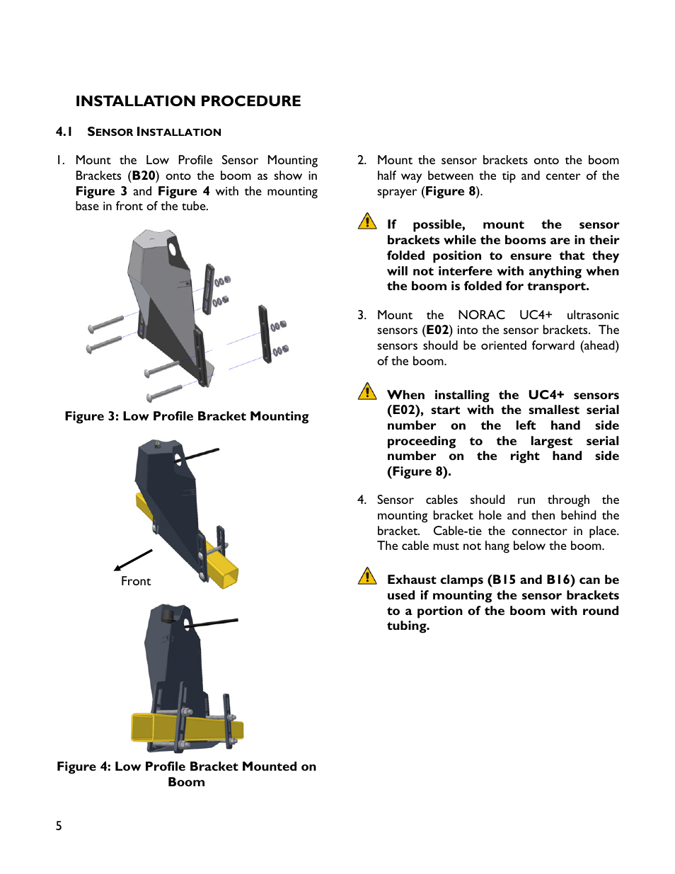 4 installation procedure, 1 sensor installation | NORAC 4465BC+JD-LP User Manual | Page 8 / 14