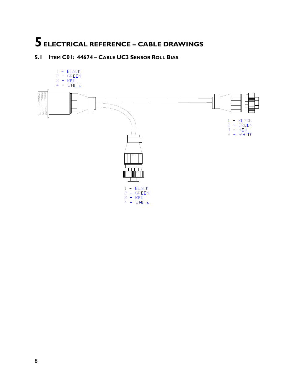 5electrical reference – cable drawings, 1 item c01: 44674 | NORAC 4468BC+ User Manual | Page 10 / 11