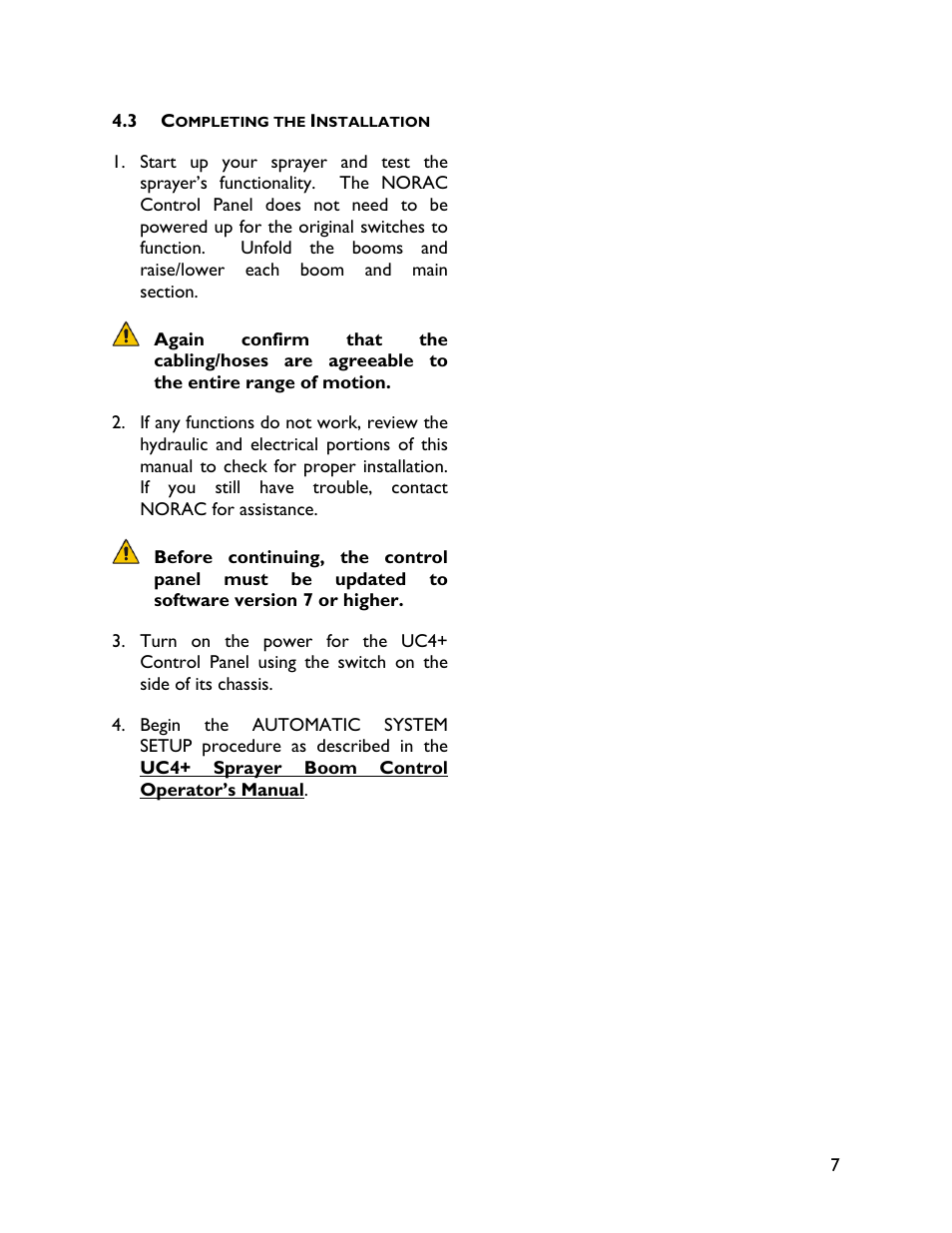 3 completing the installation | NORAC 4468BC+ User Manual | Page 9 / 11
