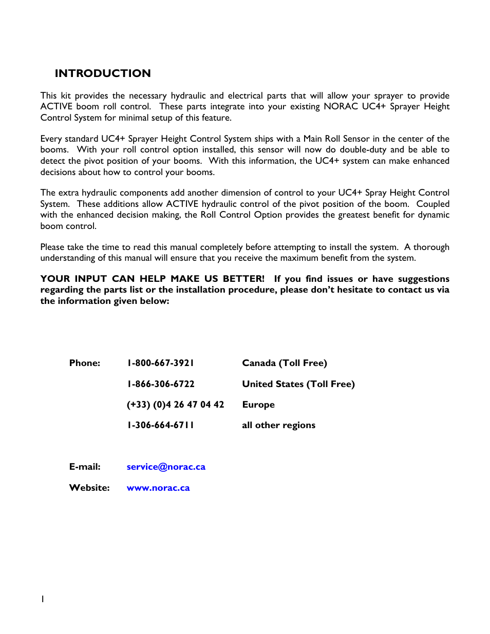 1 introduction | NORAC 4470BC+ User Manual | Page 4 / 9