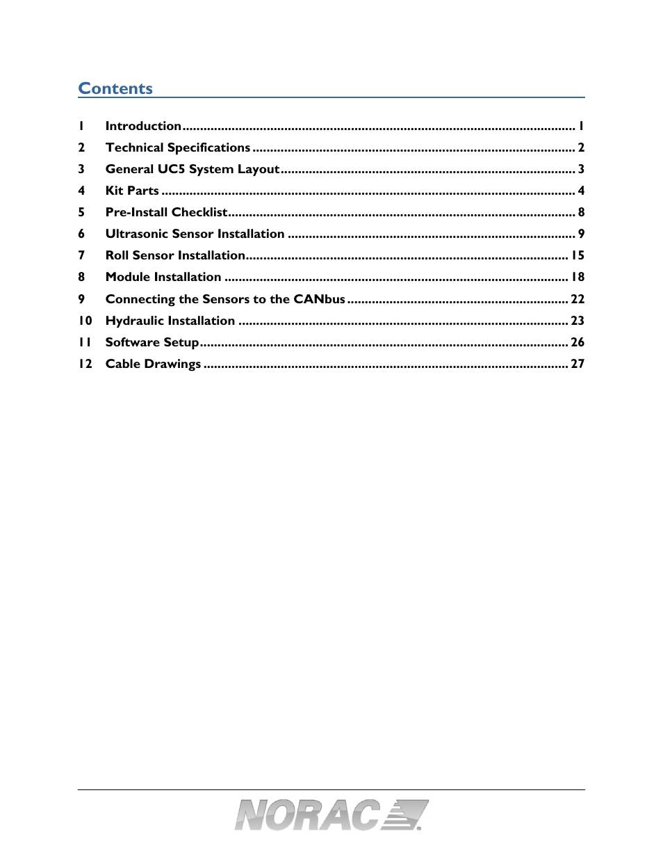 NORAC UC5-BC-CS01 User Manual | Page 3 / 36