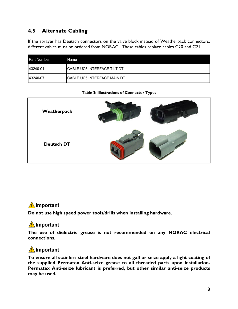 5 alternate cabling | NORAC UC5-BC-CS02 User Manual | Page 11 / 37