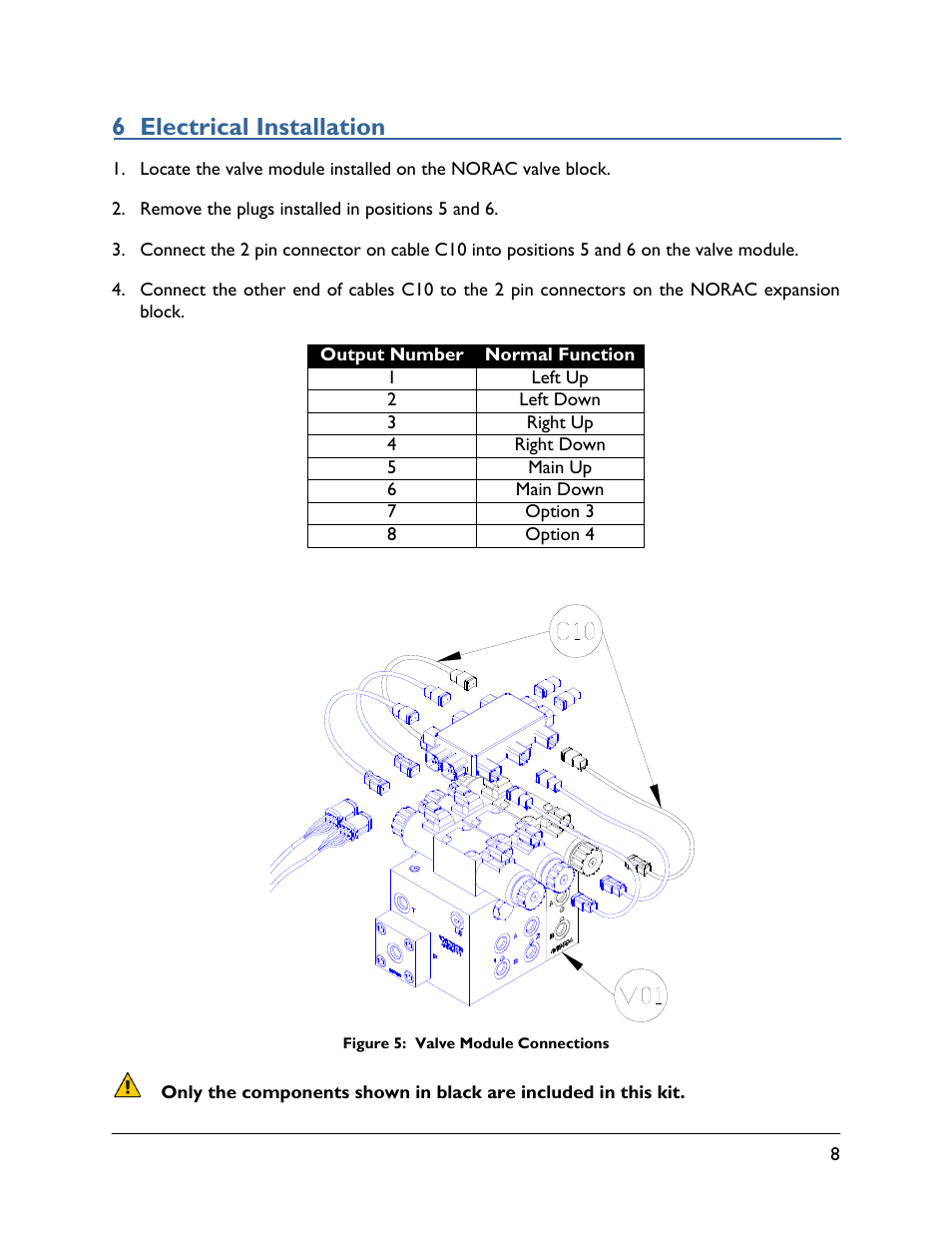 6 electrical installation | NORAC UC5-CS04-4B User Manual | Page 11 / 14