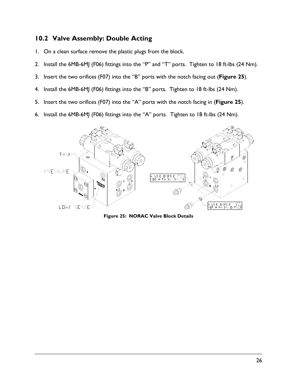 2 valve assembly: double acting | NORAC UC5-BC-FC02 User Manual | Page 29 / 40