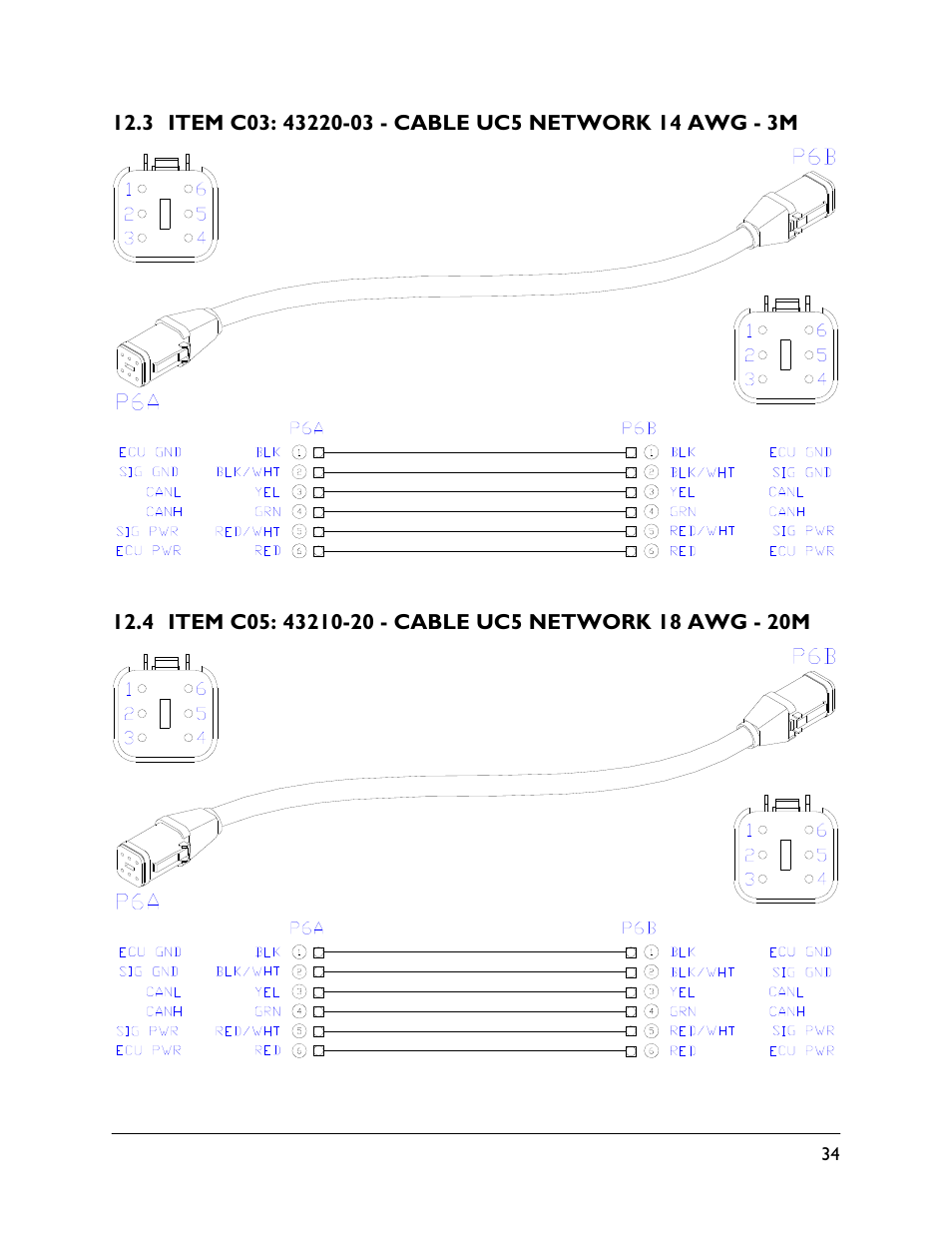 3 item c03: 43220-03, 4 item c05: 43210-20 | NORAC UC5-BC-GN01 User Manual | Page 37 / 39