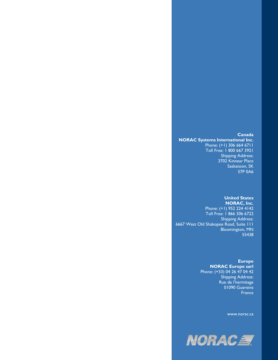 NORAC UC5-BC-GN01 User Manual | Page 39 / 39