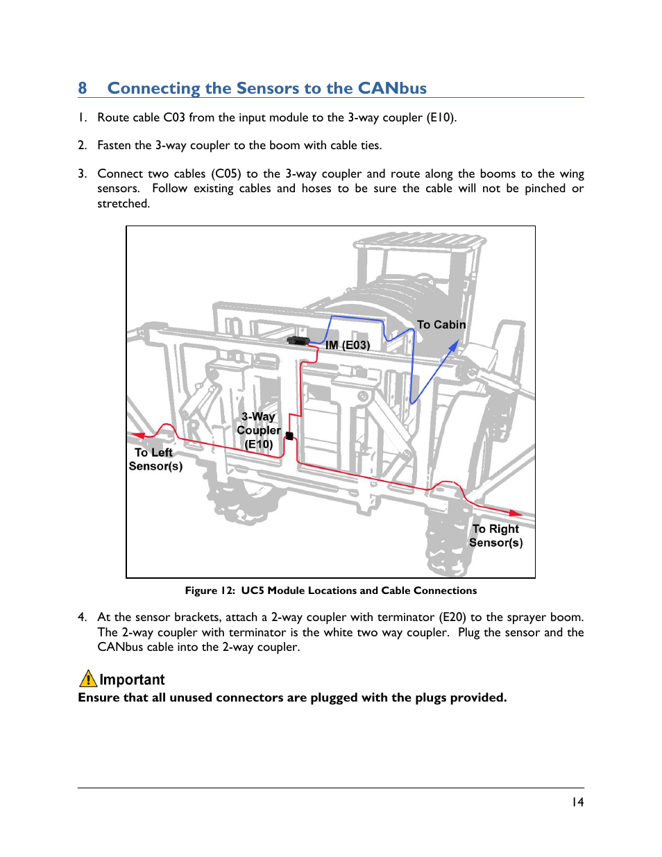 8 connecting the sensors to the canbus | NORAC UC5-BC-GN02 User Manual | Page 17 / 21