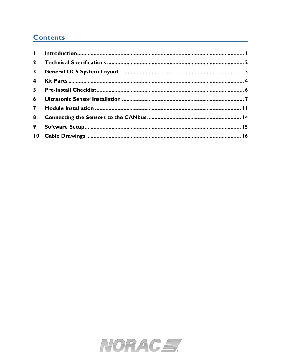 NORAC UC5-BC-GN02 User Manual | Page 3 / 21