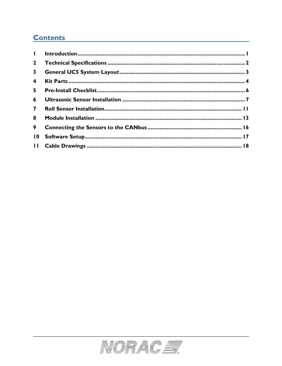 NORAC UC5-BC-GN05 User Manual | Page 3 / 23