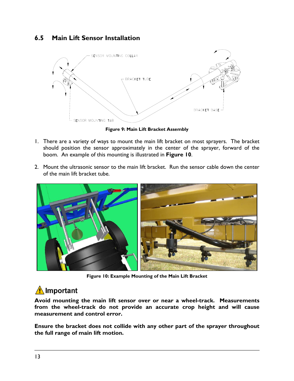 5 main lift sensor installation | NORAC UC5-BC-GV01 User Manual | Page 16 / 35